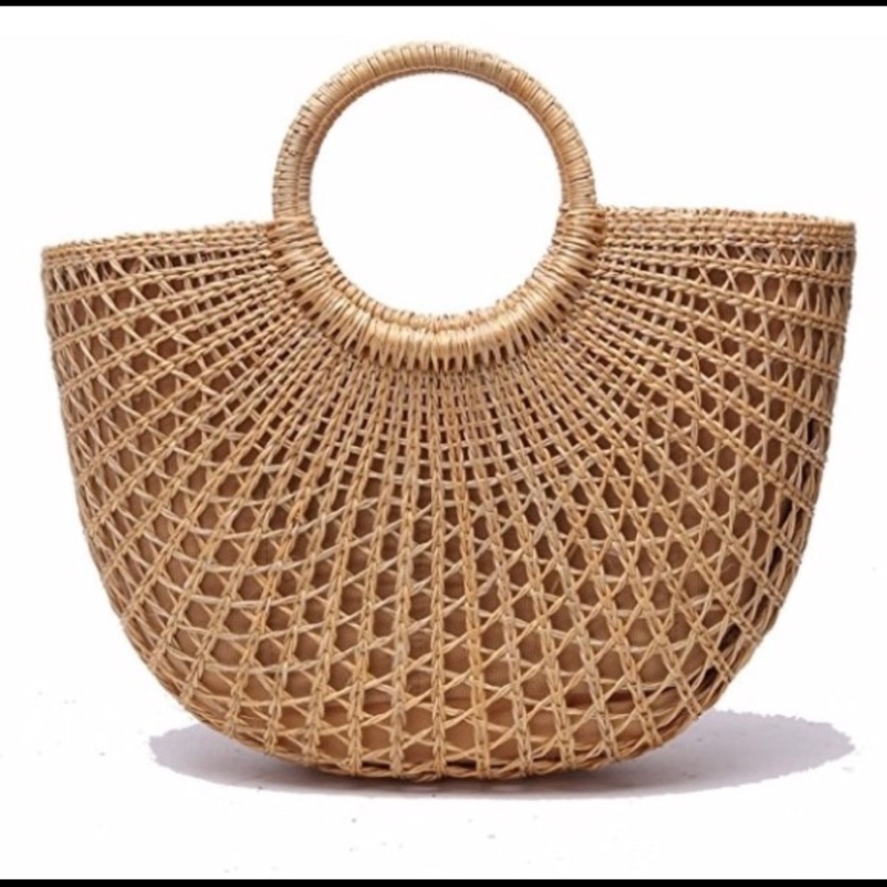nature handmade women women tote straws handbag